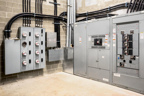 Electrical room of a commercial building.