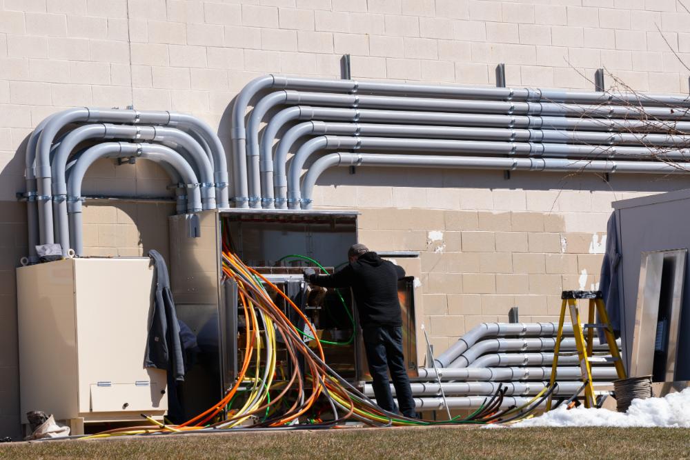 replacement of electrical wires at an outside electrical box
